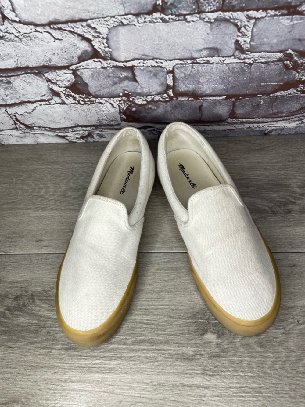 Madewell White Canvas Fabric Sidewalk Casual Sneakers Women’s Sz 8.5M US/39EU